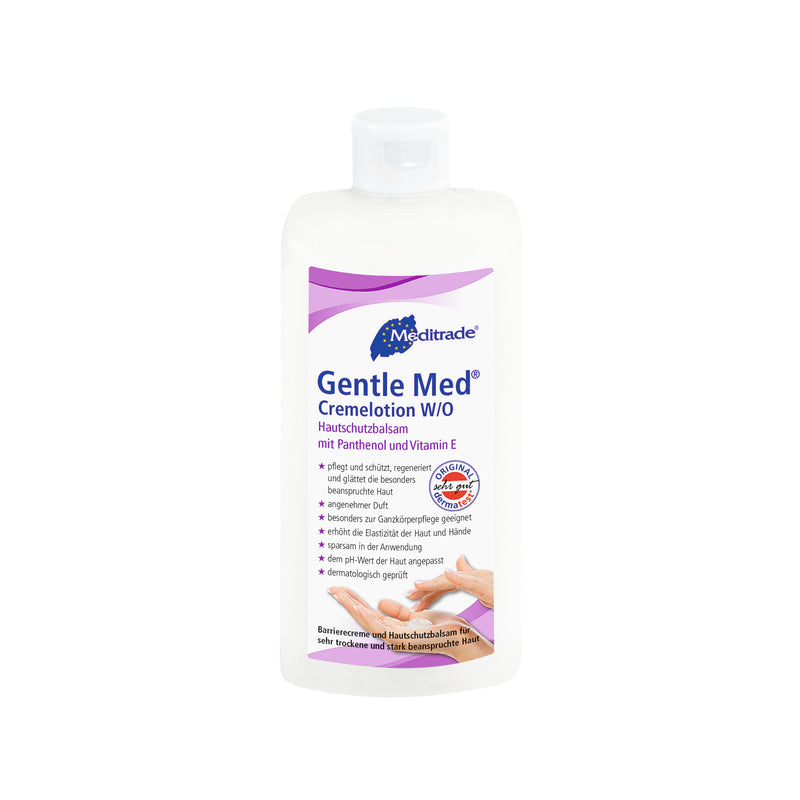 Gentle Med® Cremelotion (W/O), 100 ml, 500 ml, HAUTASCHUTZBALSAM MIT PANTHENOL UND VITAMIN E, 01013, 00988D