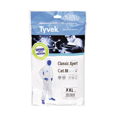 Einmalschutzanzug, Tyvek® Classic Xpert Schutz- overall Kat.III Typ 5+6 Gr.XXL Söhngen