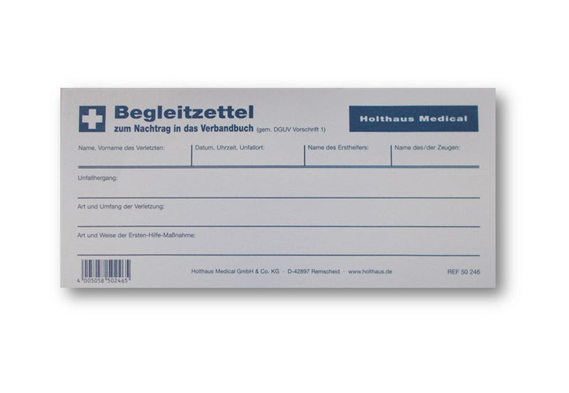 Begleitzettelblock, Verbandbuch, 50249, 50246 Holthaus