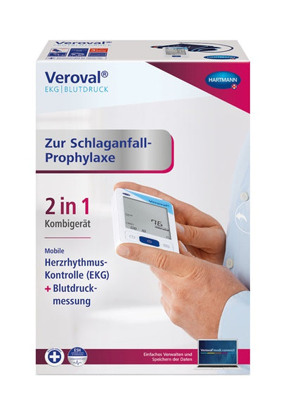 Veroval 2in1 EKG- und Blutdruckmessgerät, RR, Ideal zur Schlaganfallprophylaxe, 925341 Hartmann